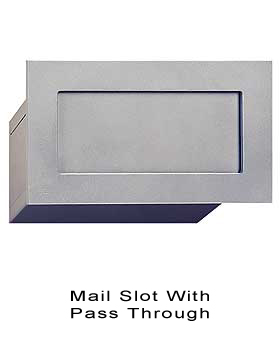 Mail Slot with Pass Through<BR>Aluminum Finish